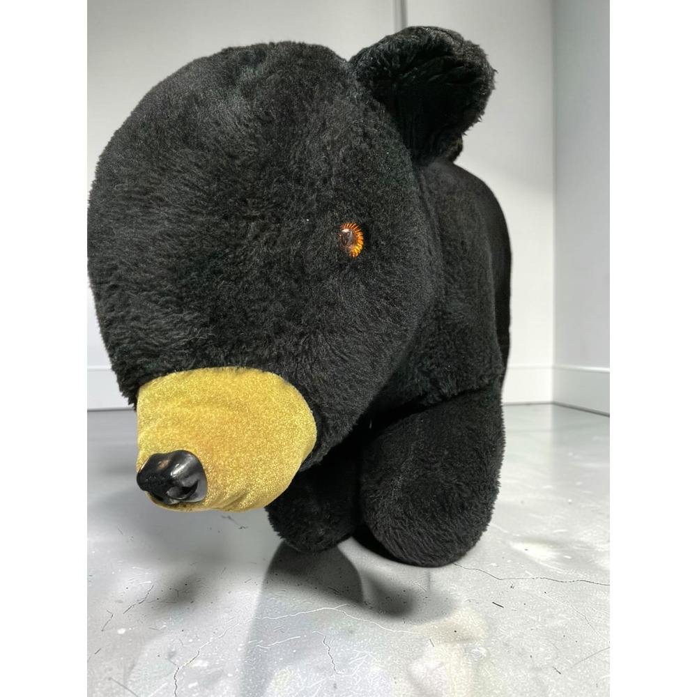 Rustic Kids Master Made Toys Black Bear Plush Set Large Black